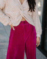 Villanueva Plisse Cropped Pants - Magenta  - SALE